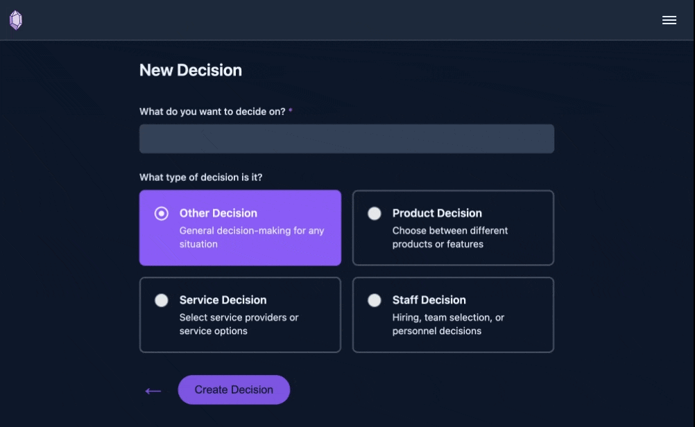 Krystallize New Decision